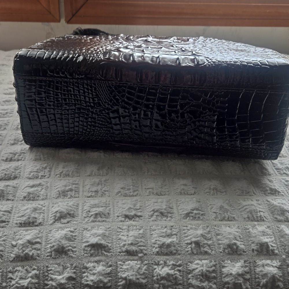 Brahmin Hillary Cocoa Ombre Crocodile-Embossed Crossbody Bag - Picture 5 of 8